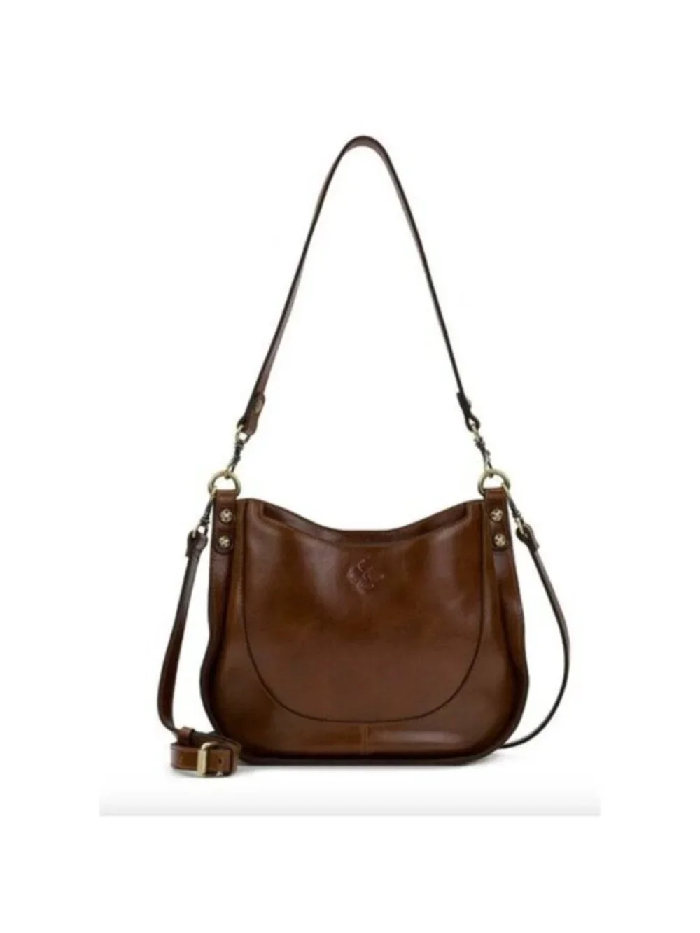 Patricia Nash Caletta Hobo Crossbody Bag Distessed VTG Leather Cognac - Picture 4 of 14